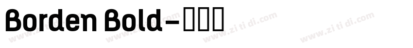Borden Bold字体转换